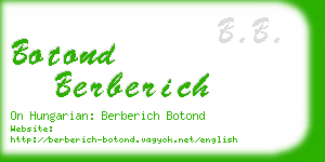 botond berberich business card